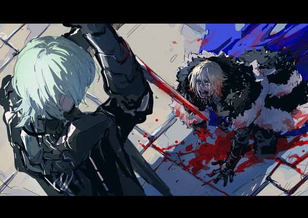 Anime picture 1024x725 with fire emblem fire emblem: three houses nintendo byleth (fire emblem) dimitri alexandre blaiddyd byleth (male) (fire emblem) enlightened byleth (male) ogata tomio fringe short hair open mouth blue eyes blonde hair hair between eyes green hair from above arms up multiple boys tears letterboxed