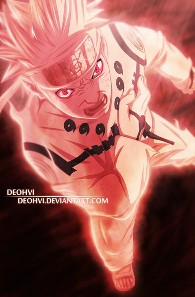 Anime picture 781x1188 with naruto studio pierrot naruto (series) uzumaki naruto deohvi single tall image short hair open mouth blonde hair red eyes from above coloring magic facial mark whisker markings angry jinchuriki boy vest