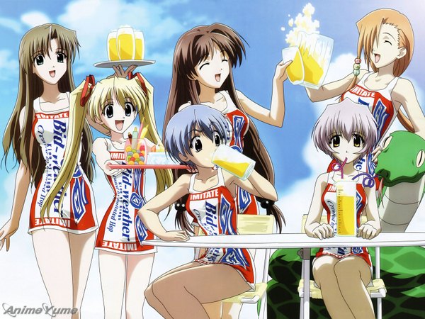 Anime picture 1600x1200 with happy lesson girl alcohol beer