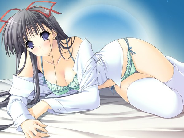 Anime picture 1024x768 with soul link nagase sayaka suzuhira hiro light erotic underwear