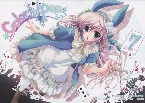 Anime picture 3018x2162 with alice in wonderland izumi tsubasu highres animal ears scan dress