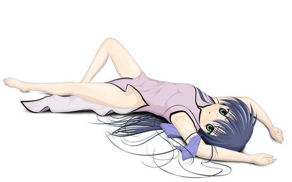 Anime picture 1920x1200 with kanon key (studio) kawasumi mai highres wide image white background lying girl