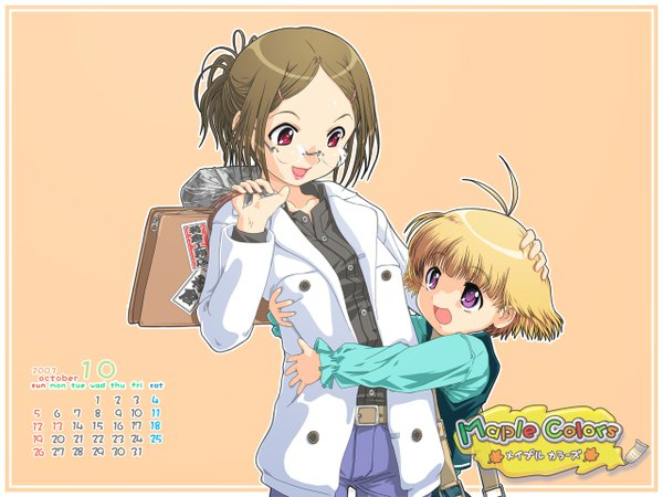 Anime picture 1280x960 with maple colors calendar tagme