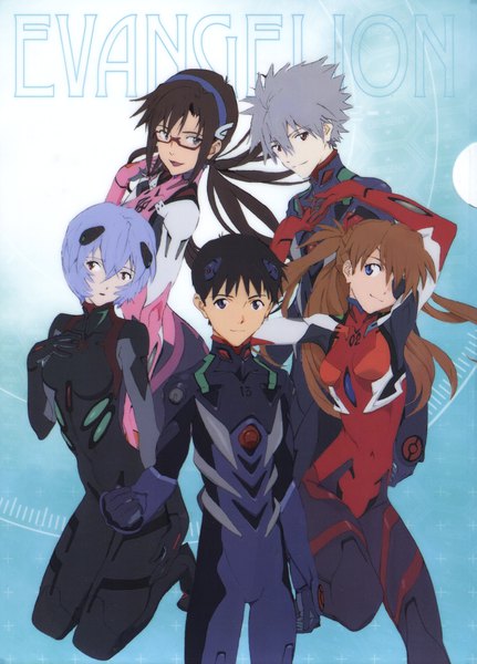 Anime picture 3342x4646 with neon genesis evangelion rebuild of evangelion evangelion: 2.0 you can (not) advance evangelion: 3.0 you can (not) redo gainax soryu asuka langley ayanami rei shikinami asuka langley ikari shinji nagisa kaworu makinami mari illustrious long hair tall image looking at viewer fringe highres short hair breasts open mouth blue eyes