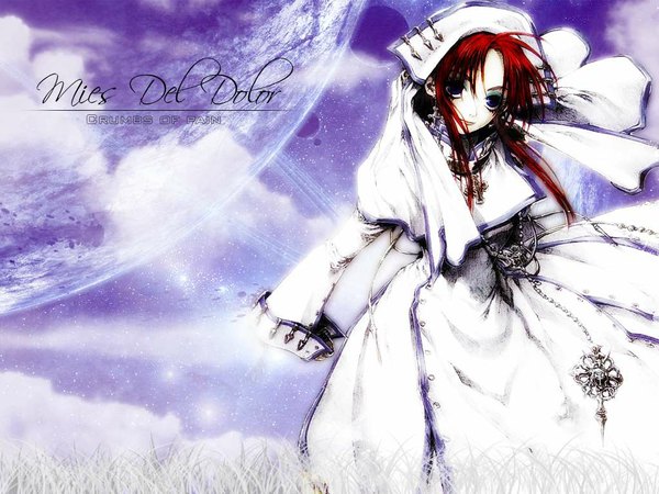 Anime picture 1024x768 with trinity blood gonzo esther blanchett blue eyes red hair girl