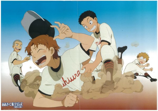 Anime picture 1600x1131 with ookiku furikabutte a-1 pictures mihashi ren tajima yuuichirou tickle selvatlos scan boy hat baseball uniform