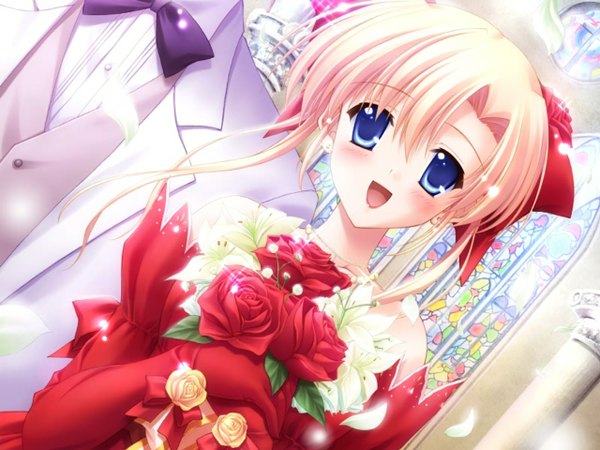 Anime picture 1280x960 with canvas 2 housen elis wedding flower (flowers) tagme