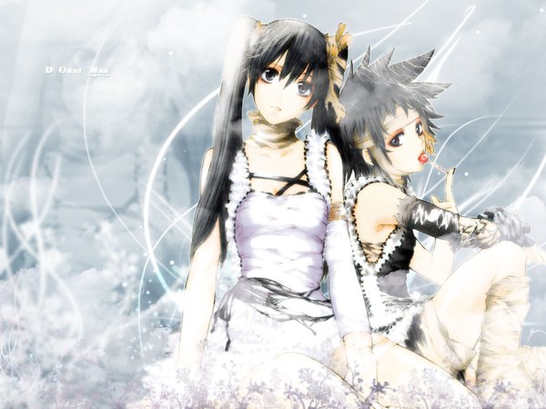 Anime picture 1600x1200 with d.gray-man lenalee lee road kamelot white background girl