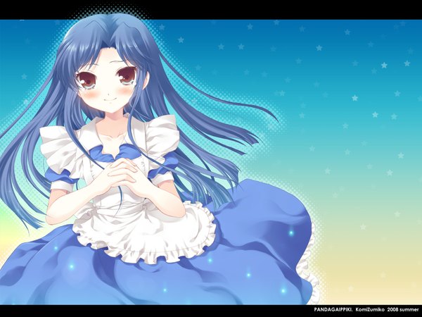 Anime picture 1600x1200 with idolmaster kisaragi chihaya komi zumiko highres maid fairy tale dress