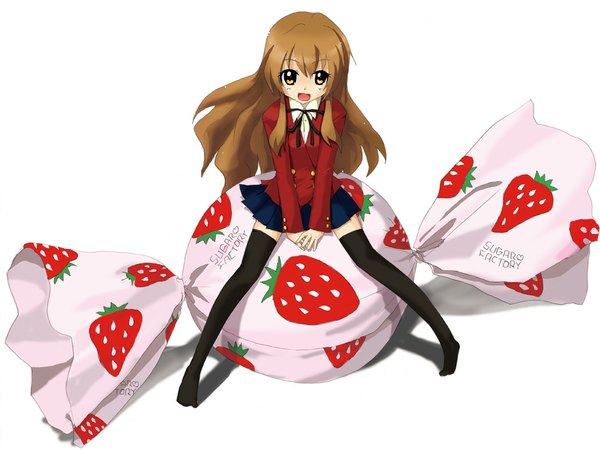 Anime picture 1024x768 with toradora j.c. staff aisaka taiga white background tagme