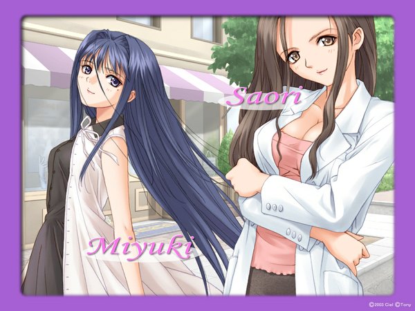 Anime picture 1024x768 with after tony taka girl chihaya miyuki mikkaichi saori