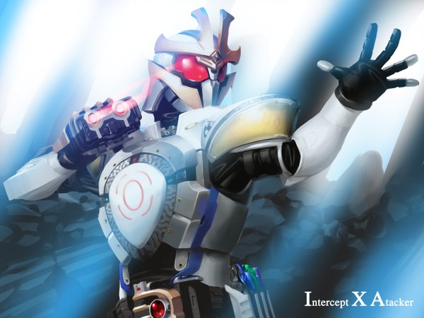 Anime picture 2500x1875 with kamen rider kamen rider kiva (series) kamen rider ixa obui highres light ruins