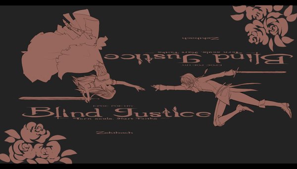 Anime picture 3500x2000 with zektbach tagme (character) ukai saki highres wide image absurdres couple outstretched arm girl dress boy flower (flowers) weapon sword rose (roses)
