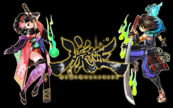 Anime picture 1920x1200 with oboro muramasa (game) vanillaware highres wide image japanese clothes sword