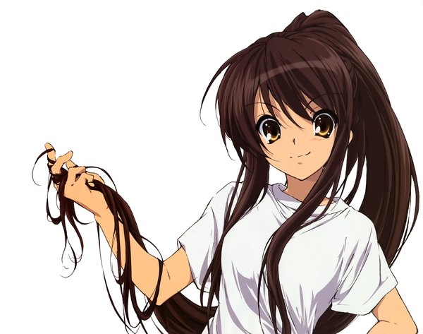 Anime picture 4476x3536 with suzumiya haruhi no yuutsu kyoto animation suzumiya haruhi highres white background girl