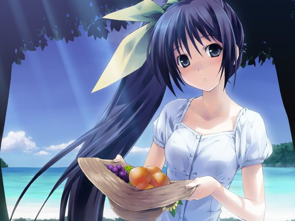 Anime picture 1280x960 with with you itou noemi summer soft beauty girl fruit