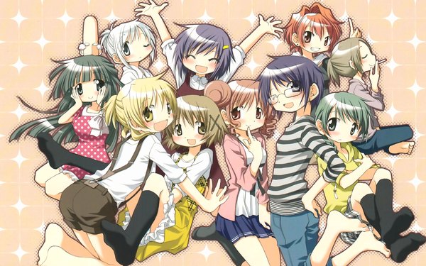 Anime picture 1920x1200 with hidamari sketch shaft (studio) highres wide image