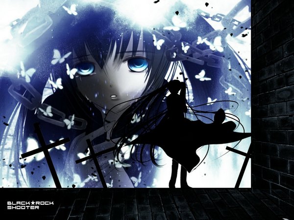 Anime picture 1100x825 with black rock shooter black rock shooter (character) tagme