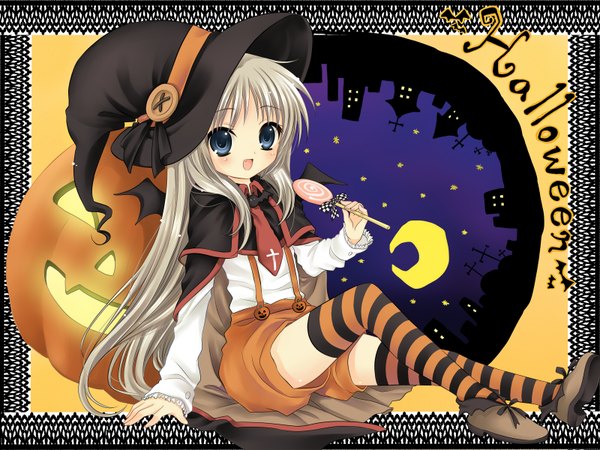 Anime picture 1600x1200 with little busters! key (studio) hanabana (notenotenote) loli halloween hanabana