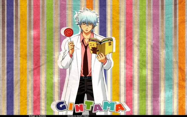 Anime picture 1680x1050 with gintama sunrise (studio) sakata gintoki wide image