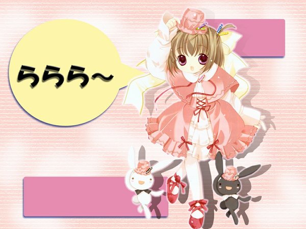 Anime picture 1024x768 with bottle fairy magi-cu tama-chan tokumi yuiko bunny