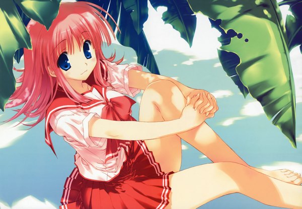 Anime picture 5876x4081 with to heart 2 leaf (studio) kouno harumi highres :3 serafuku