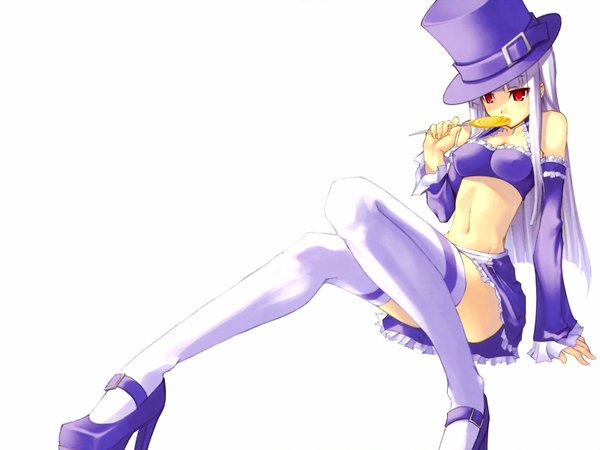 Anime picture 1600x1200 with street fighter capcom ingrid (capcom) shingo (missing link) thighhighs midnight bliss