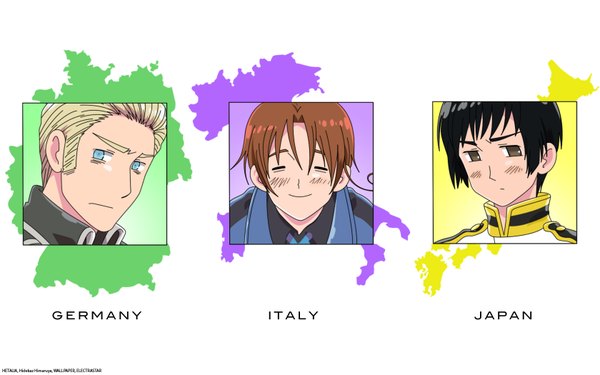 Anime picture 1680x1050 with axis powers hetalia studio deen japan (hetalia) germany (hetalia) north italy (hetalia) wide image boy