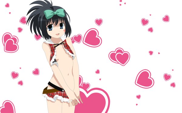 Anime picture 1920x1200 with saki kunihiro hajime highres light erotic wide image white background