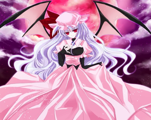 Anime picture 1280x1024 with touhou remilia scarlet imari yuka girl wings