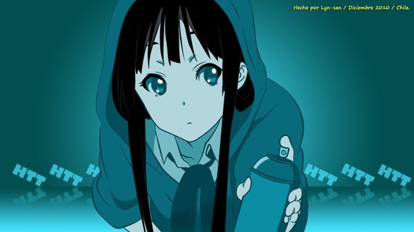 Аниме картинка 2100x1176 с кэйон! kyoto animation акияма мио один (одна) длинные волосы высокое разрешение голубые глаза чёрные волосы широкое изображение девушка капюшон