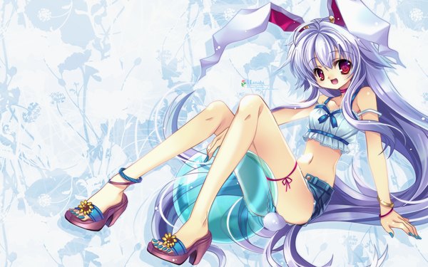 Anime picture 1920x1200 with touhou i.s.w reisen udongein inaba capura lin highres wide image bunny ears wallpaper bunny girl girl