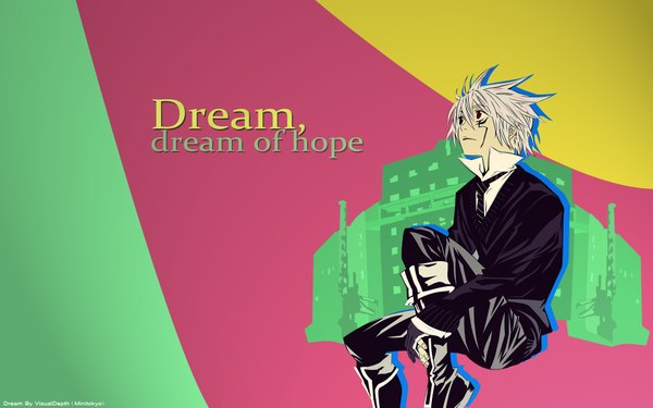 Anime picture 1920x1200 with d.gray-man allen walker highres wide image white hair