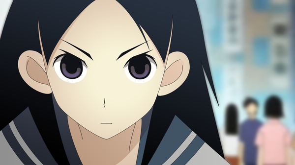Anime picture 2400x1350 with sayonara zetsubou sensei shaft (studio) kitsu chiri highres wide image close-up