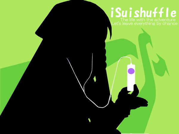 Anime picture 1600x1200 with rozen maiden ipod suiseiseki silhouette parody multicolored