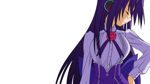 Anime picture 1920x1080 with basquash! satelight violette (basquash!) single long hair highres wide image white background purple hair eyes closed profile wallpaper hand on hip transparent background vector rendered girl glasses headphones blouse