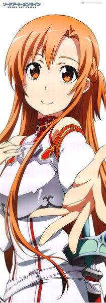 Anime picture 2492x7059 with sword art online a-1 pictures yuuki asuna single long hair tall image highres brown hair brown eyes girl