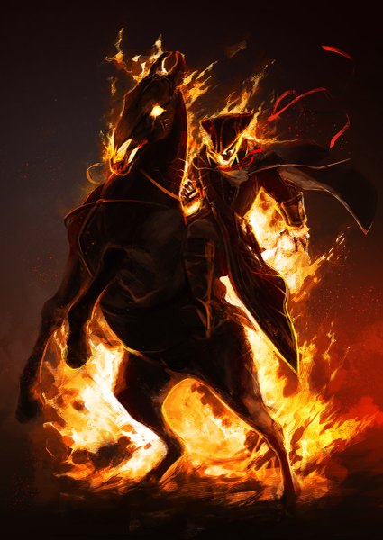 Аниме картинка 851x1200 с assassin's creed (game) haytham kenway captainberunov один (одна) высокое изображение простой фон пылает верховая езда мужчина лента (ленты) шляпа животное плащ сапоги до колен огонь череп лошадь