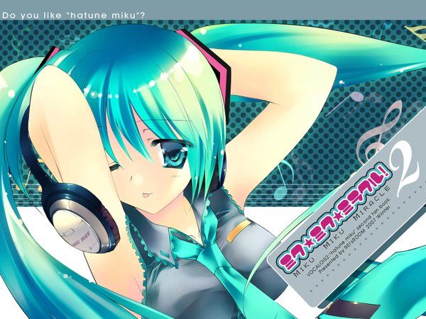 Anime picture 1600x1200 with vocaloid hatsune miku rei (rei's room) highres girl