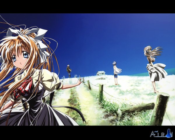 Anime picture 1280x1024 with air key (studio) kamio misuzu tohno minagi kirishima kano kunisaki yukito girl