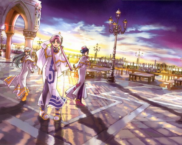 Anime picture 1280x1024 with aria mizunashi akari alice carroll aika s granzchesta amano kozue scenic