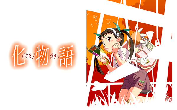 Anime picture 1920x1200 with bakemonogatari shaft (studio) monogatari (series) hachikuji mayoi highres wide image