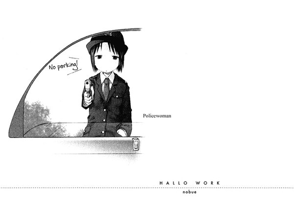 Anime picture 1024x768 with ichigo mashimaro itou nobue white background police gun