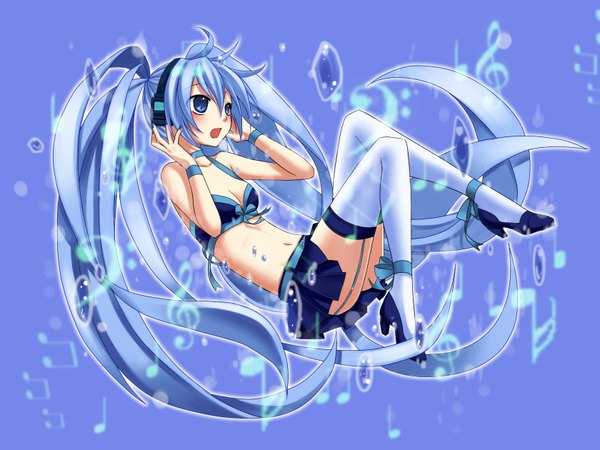 Anime picture 1680x1260 with vocaloid hatsune miku blue eyes blue hair girl