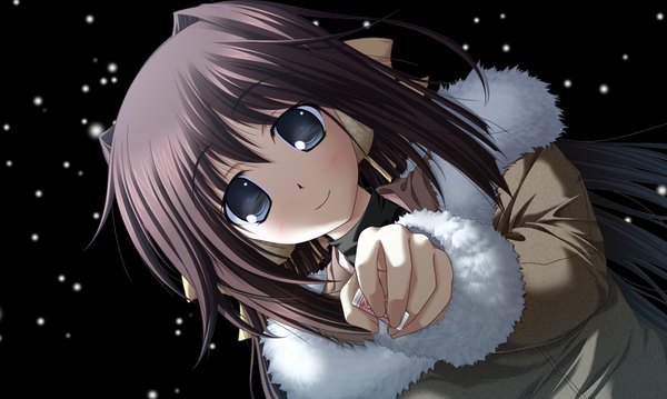 Anime picture 1024x614 with primitive link purple software blue eyes brown hair wide image game cg girl