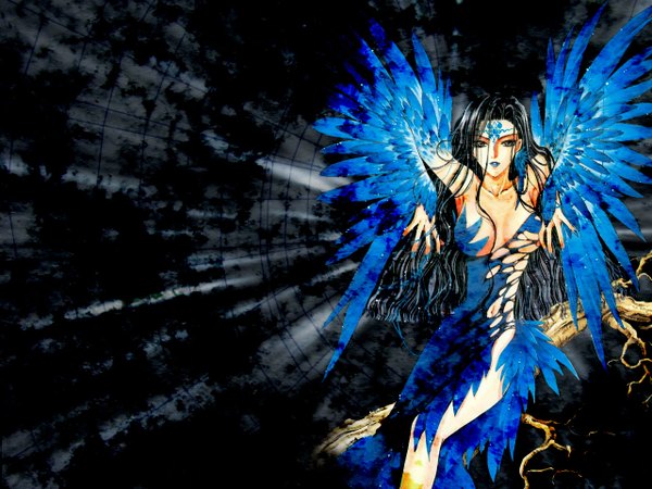 Anime picture 1280x960 with x clamp kanoe (x) angel wings x1999