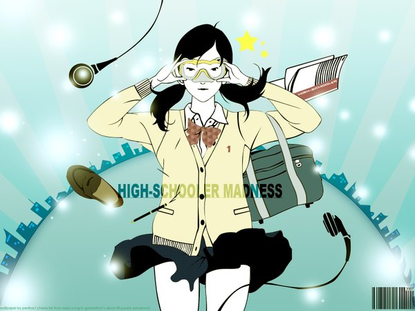 Anime picture 1600x1200 with signed tagme asian kung fu generation