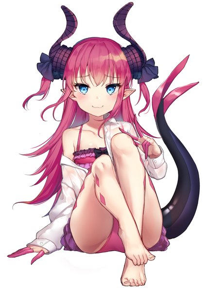 Anime picture 2894x4093 with fate (series) fate/extra fate/extra ccc elizabeth bathory (fate) (all) elizabeth bathory (fate) bada (jksh5056) single long hair tall image looking at viewer blush fringe highres breasts blue eyes light erotic simple background smile hair between eyes white background