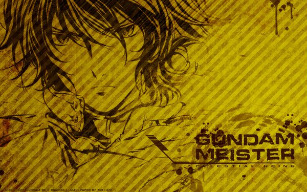 Anime picture 1440x900 with mobile suit gundam mobile suit gundam 00 sunrise (studio) setsuna f seiei looking at viewer short hair wide image inscription wallpaper portrait close-up silhouette boy