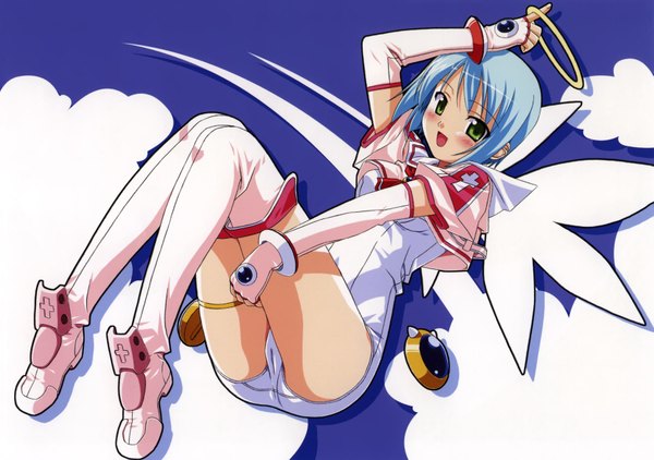 Anime picture 3490x2460 with makai tenshi djibril manabe rika djibril (makai tenshi djibril) highres light erotic tagme